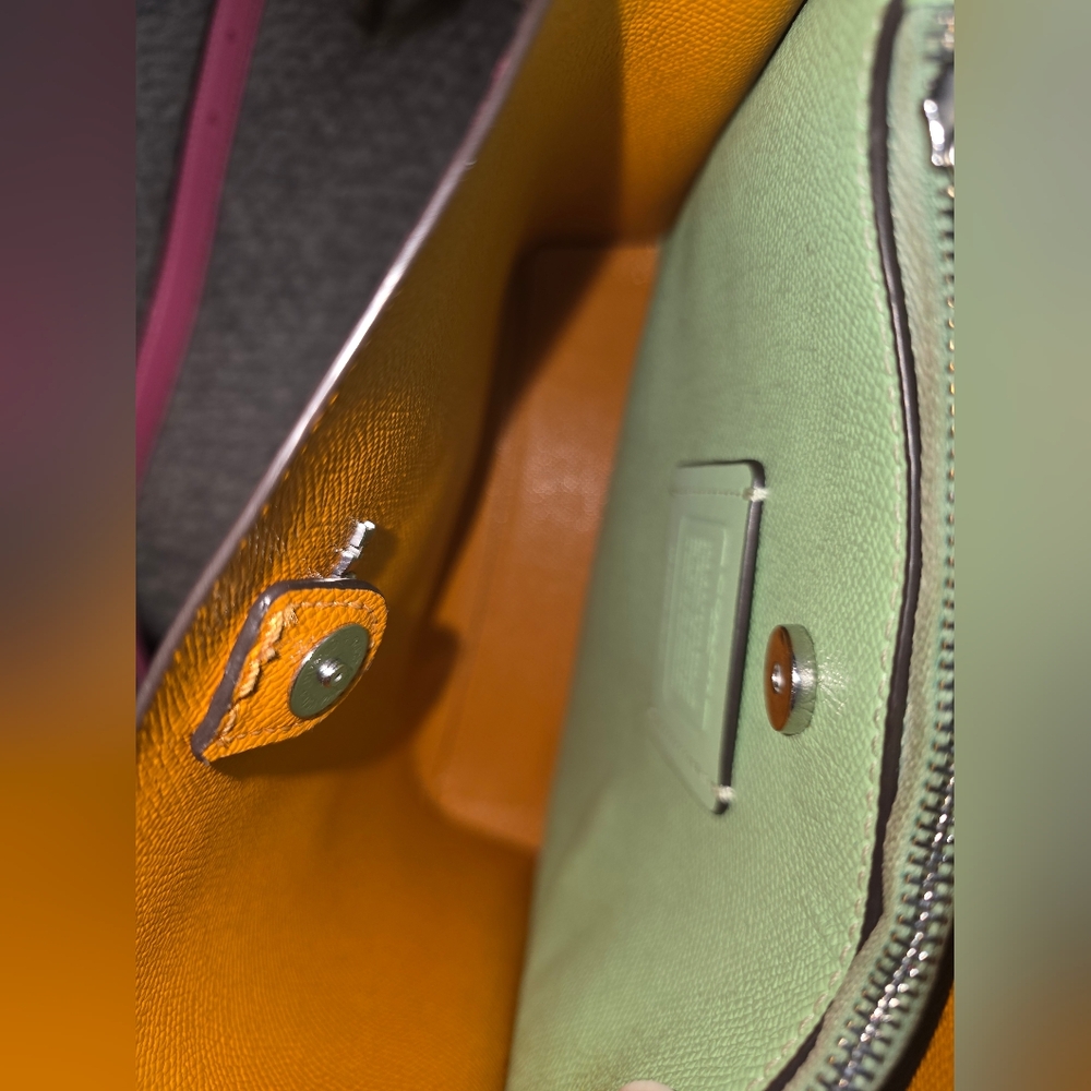 Coach Pink Leather Shoulder Bucket Bag Purse - Picture 8 of 13